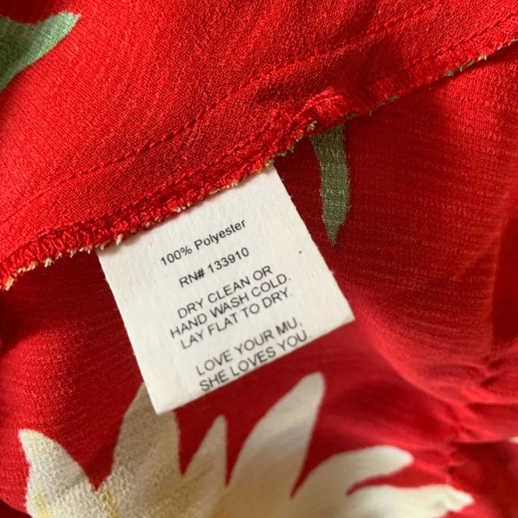 Show Me Your Mumu Red Sunflower Fields Sleeveless ClaireMini Dress Size XL EUC - Picture 6 of 8